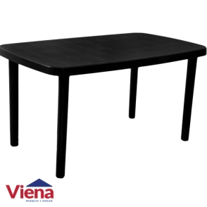 Mesa Plastica Rectangular 1.35 x 80 Margarita VOSS2000 Negra