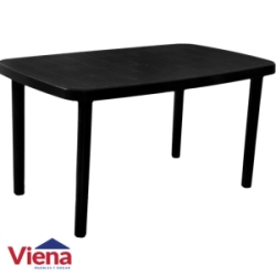 Mesa Plastica Rectangular 1.35 x 80 Margarita VOSS2000 Negra
