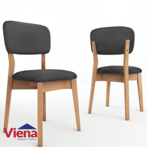 Silla Pergamino Eyra Roble Tapizado Tela