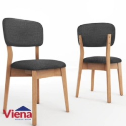 Silla Pergamino Eyra Roble Tapizado Tela