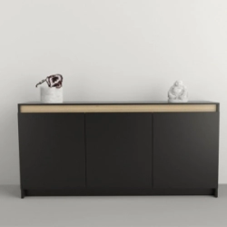 Bahiut Table's 1156-CON 3 puertas Negro Olmo Firlandes