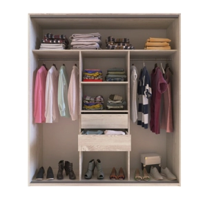 Ropero / Placard DELOS 3 Puertas Corredizas Con Espejos 1.83x2.10 Pino.DLE363PC