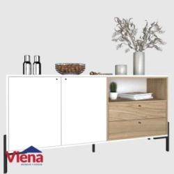 Bahiut Table's 4253-Ceo 150 cm. Everest Olmo Linea Metalwo
