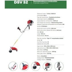 Desmalezadora Severbon DSV-52 52CC 1500W 10" + Tanza