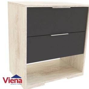 Mesa De Luz Delos 2 Cajones DLD01RNN Roble Nebraska/Natura