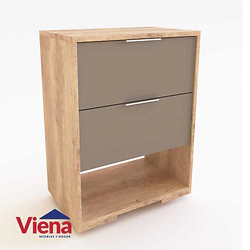 Mesa De Luz Delos 2 Cajones DLD01RNN Roble Nebraska/Natura