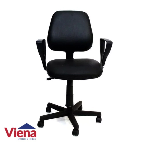 Sillon Of Portantino Rudy Ovalina Negra Con Apoyabrazos 670