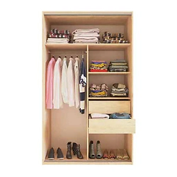 Ropero Delos DLE362PC 2 Puertas Corredizas Con Espejo 123 X 210 PINO