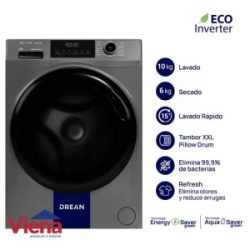 Lavasecarropas Drean LSCDR1006SG 10/6 Kg 1400RPM GRIS