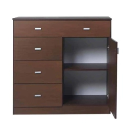 Comoda Ricchezze Plus Pack 1 Puerta 4 Caones Caffe 35308237