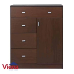 Comoda Ricchezze Plus Pack 1 Puerta 4 Caones Caffe 35308237