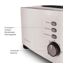 Tostadora Smart - TEK T900 2 Rebanadas Blanca
