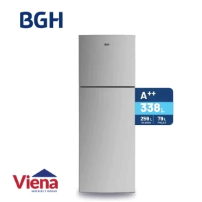 Heladera BGH BRT330I1A 338LTS N F Inverter Inoxidable 