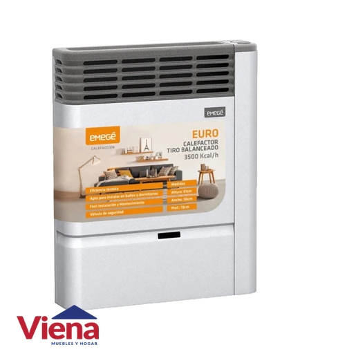 Calefactor Tiro Balanceado en U Emege 2135 Linea Euro 3500 calor�as