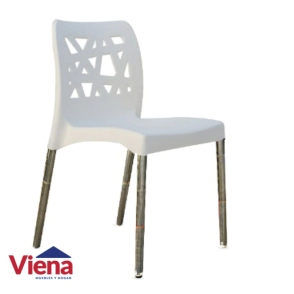 Silla Plastica Franca Sit Blanca Pata Pintada 320