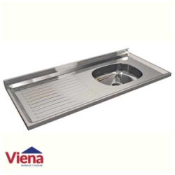 Mesada Acero Inoxidable Ricchezze 1.40 Para Arco Bacha