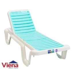Reposera Plastica VOSS 2000 Hawaii Blanca Aguamarina