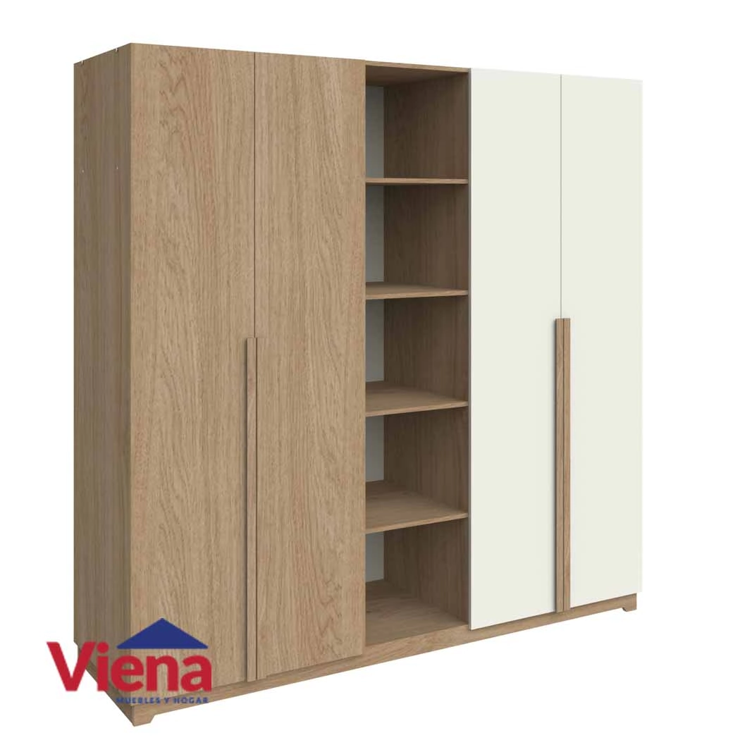 Ropero Delos  DNA02RKBL 4 Puertas Abrir 200 x 200 Roble K Blanco 