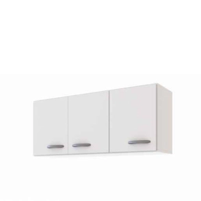 Combo Delos Bajo Mesada + Alacena + Mesada Acero 140 Blanco