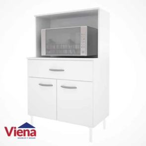 Bajo Para Microondas Delos  80 cm. 2 Puertas Blanco DL630BR