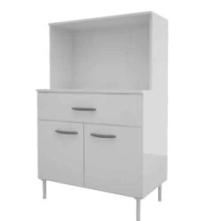 Bajo Para Microondas Delos  80 cm. 2 Puertas Blanco DL630BR