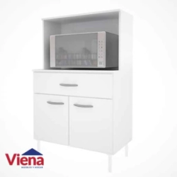 Bajo Para Microondas Delos  80 cm. 2 Puertas Blanco DL630BR