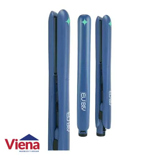 Plancha Para Cabello EuroBeauty EB-HS021 Mecanica Azul 