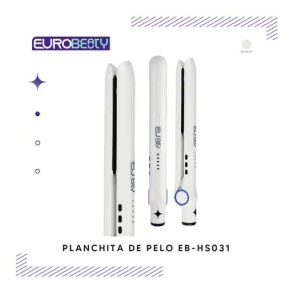 Plancha Para Cabello Eurobeauty EB-HS031 Mecanica Blanca