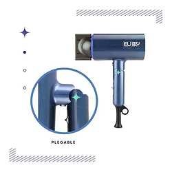 Secador De Pelo Eurobeauty EB-HDDC03I 1400W Azul Plegable