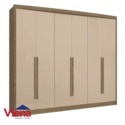 Ropero Delo N566-NGMC 6 Puertas 269 x 230 Nogueira/ Macad