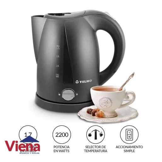 Pava Electrica Yelmo PE3902K Corte Mate Te Cafe Negra