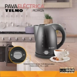 Pava Electrica Yelmo PE3902K Corte Mate Te Cafe Negra
