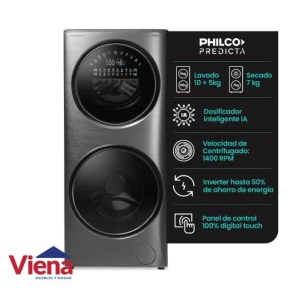 Torre LavaSecarrop Philco PHLFT157GT 15kG + 7 1400R Inverter 