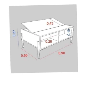 Mesa Centro Table&acute;s 2023 CGN Gris Nogal