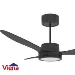 Ventilador Techo Indelplast IVT474" ABD Luz Led Negro