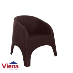 Sillon Nepal Simil Ratan Plastico Chocolate Laury 16270