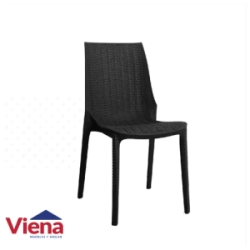 Silla Harmony Simil Ratan PVC Negra Quality Negro Plastico