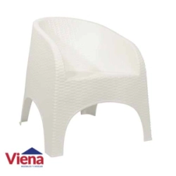 Sillon Nepal Simil Ratan Plastico Blanco Laury 16268