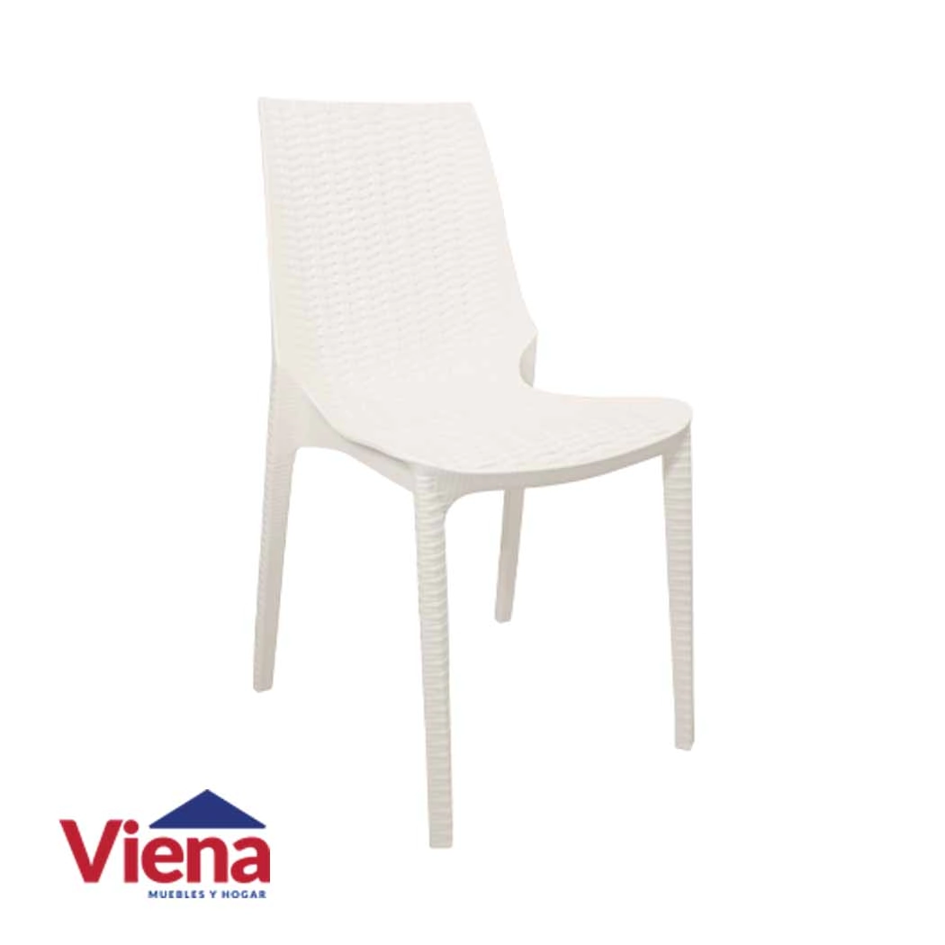 Silla Harmony Simil Ratan PVC Negra Quality Bca 