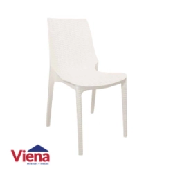 Silla Harmony Simil Ratan PVC Blanca Quality Plast 16101