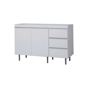 Bajo Mesada Ricchezze 120 Arco 2 Puerta , 3 Cajones Aluminio