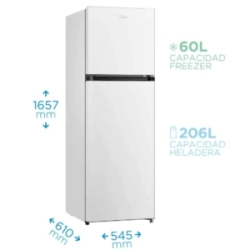 Heladera Midea  MDRT385MTF01AD 266lts Blanca No Frost