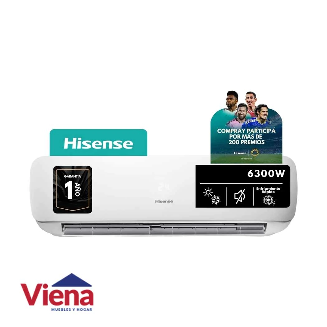 Aire Split Hisense 6300 Frio Calor AS22HR4SXTKG00N White 