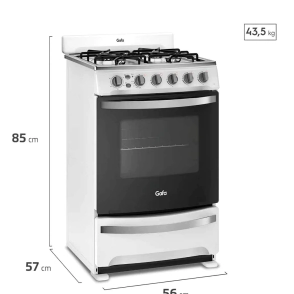 Cocina Gafa CGB56 Blanca 56CM 4H
