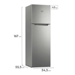heladera Gafa HGF252P Plata Con Freezer 250l
