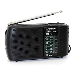 Radio Portatil Winco W223N De Mano Negra