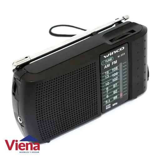 Radio Portatil Winco W223N De Mano Negra