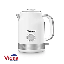 Pava Electrica LusqToff LQ-PV805B 1.7L  Con Reloj Blanca