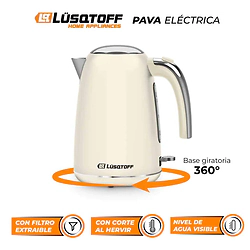 Pava Electrica Lusqtoff LQ-PV802 Vintage 1.7 Cream