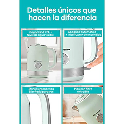 Pava Electrica LUSQTOFF LQ-PV805 1.7l Con Reljos Verde